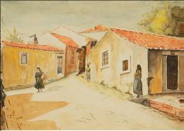TRECHO DE ALDEIA COM FIGURAS
