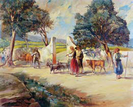 “PAISAGEM COM FIGURAS E ANIMAIS”,