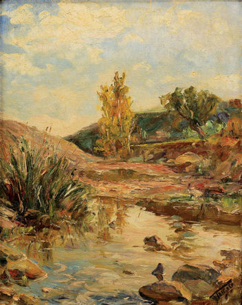 Paisagem de rio na Extremadura Oeste
