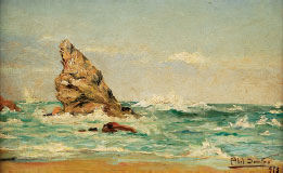 Marinha com rochedo