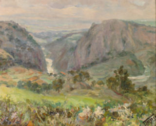 PAISAGEM COM RIO E MONTANHAS