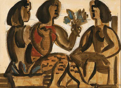 Três figuras femininas