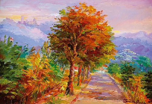 Paisagem - Serra de Sintra com Palácio da Pena