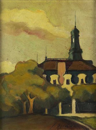 Sem título -  Paisagem com casa