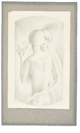 Figura feminina com flor