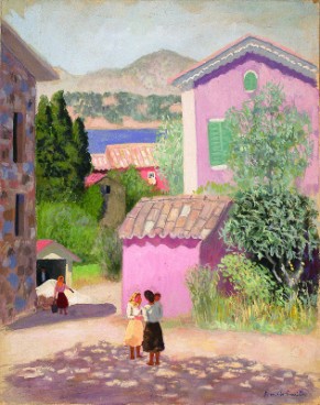 "Trecho de aldeia com figuras"