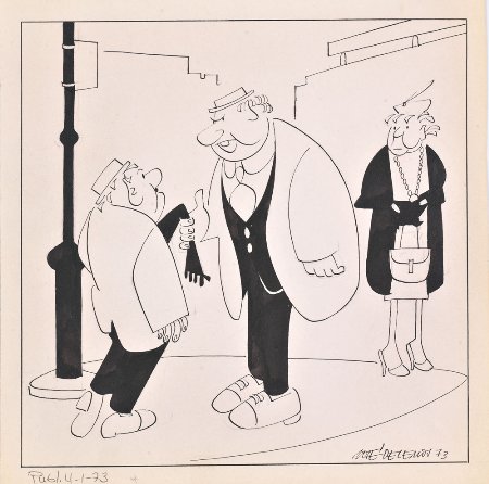 Lote de 5 desenhos a tinta sobre papel