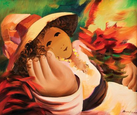 "Sem título (Menina com flores)"