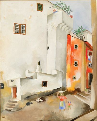 "Trecho de Lisboa com varina"