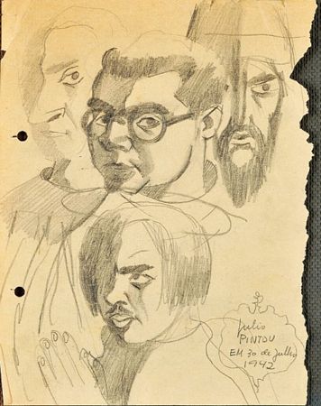 "Sem título - D. Afonso Henriques, D. Nuno Álvares Pereira, Salazar e António Lino""