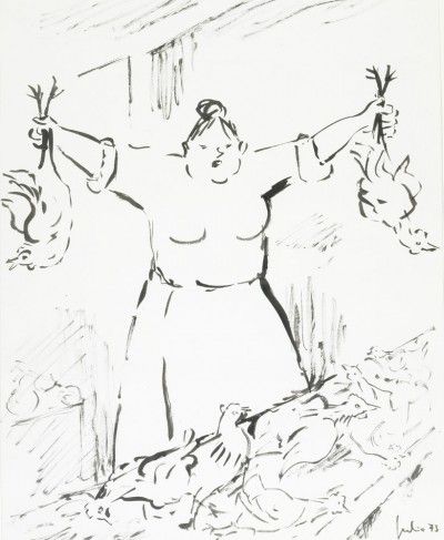 Vendedora de galinhas