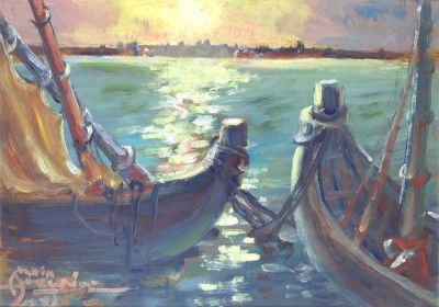 Sem título - Paisagem com barcos