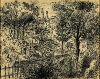 Sem título - Vista de Sintra com chaminés