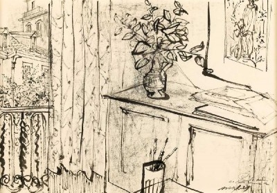 Interior do atelier do artista